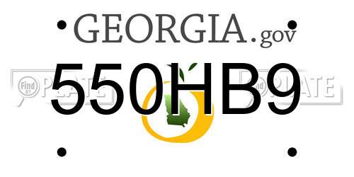 550HB9 Georgia License Plate