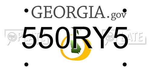 550RY5 Georgia License Plate