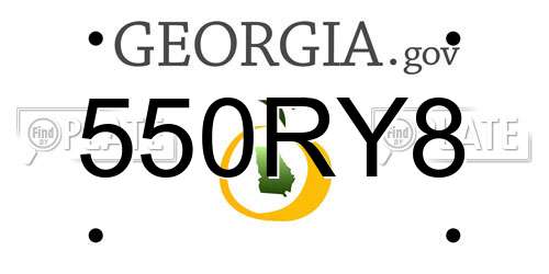 550RY8 Georgia License Plate