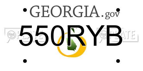 550RYB Georgia License Plate