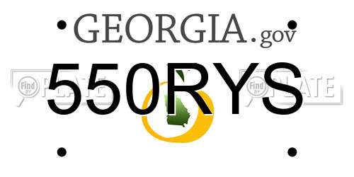 550RYS Georgia License Plate