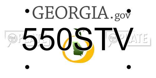 550STV Georgia License Plate