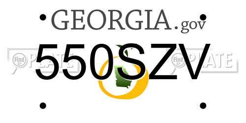 550SZV Georgia License Plate