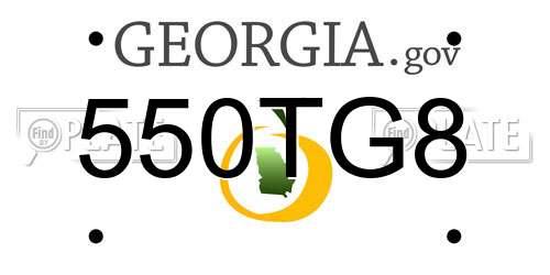 550TG8 Georgia License Plate