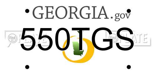 550TGS Georgia License Plate