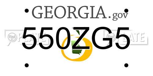 550ZG5 Georgia License Plate