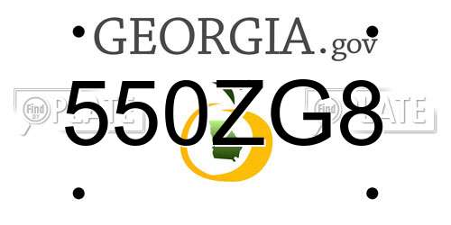 550ZG8 Georgia License Plate