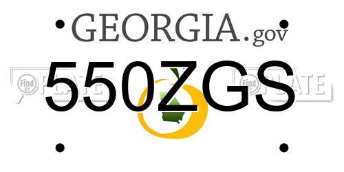 550ZGS Georgia License Plate