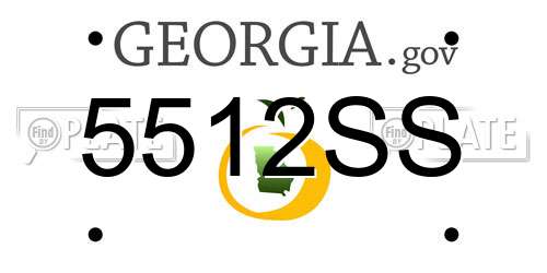 5512SS Georgia License Plate