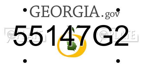 55147G2 Georgia License Plate