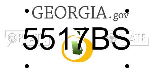 5517BS Georgia License Plate