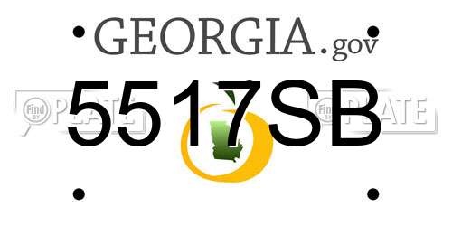 5517SB Georgia License Plate