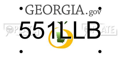 551LLB Georgia License Plate