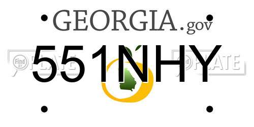 551NHY Georgia License Plate