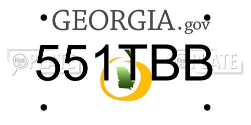 551TBB Georgia License Plate