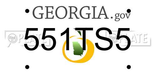 551TS5 Georgia License Plate