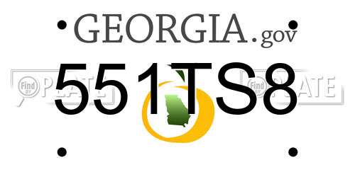 551TS8 Georgia License Plate