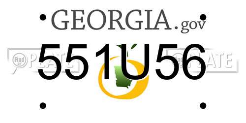 551U56 Georgia License Plate