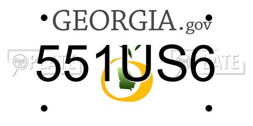551US6 Georgia License Plate