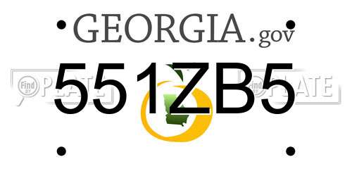 551ZB5 Georgia License Plate