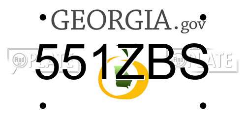 551ZBS Georgia License Plate