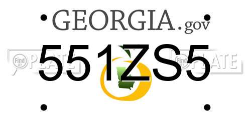 551ZS5 Georgia License Plate