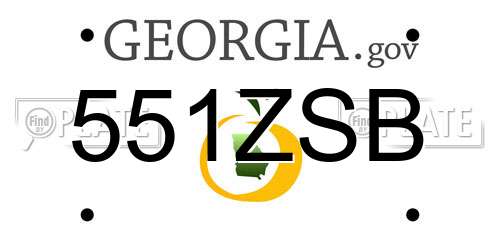 551ZSB Georgia License Plate