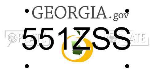 551ZSS Georgia License Plate