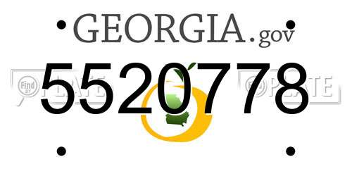 5520778 Georgia License Plate