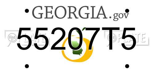 55207T5 Georgia License Plate