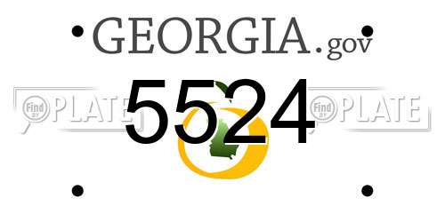 5524 Georgia License Plate