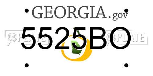 5525BO Georgia License Plate