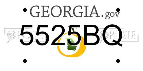 5525BQ Georgia License Plate
