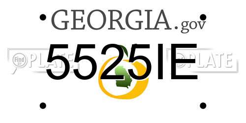 5525IE Georgia License Plate