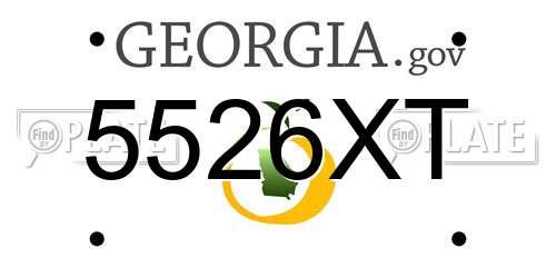 5526XT Georgia License Plate