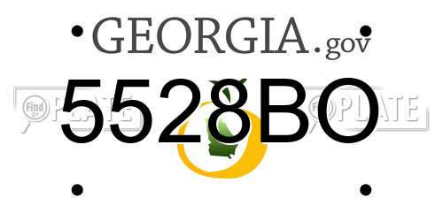 5528BO Georgia License Plate