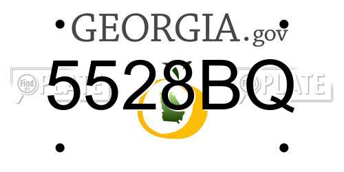 5528BQ Georgia License Plate
