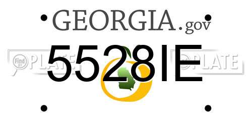 5528IE Georgia License Plate