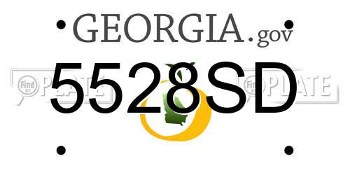 5528SD Georgia License Plate