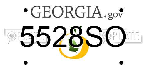 5528SO Georgia License Plate