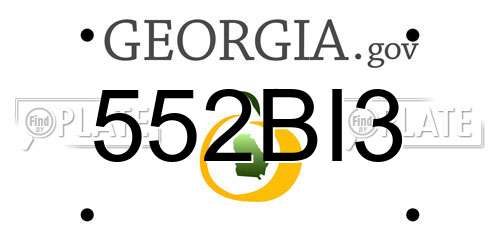 552BI3 Georgia License Plate