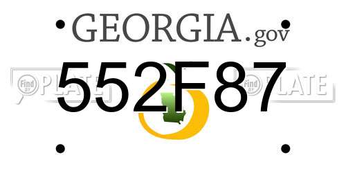552F87 Georgia License Plate