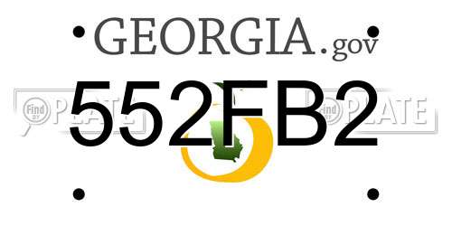 552FB2 Georgia License Plate