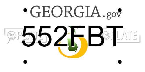 552FBT Georgia License Plate