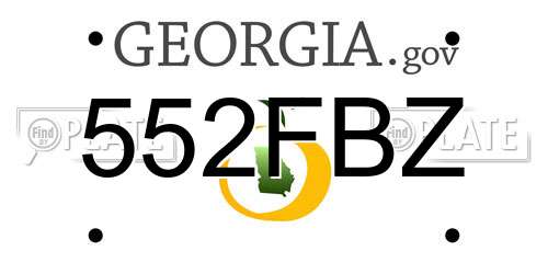 552FBZ Georgia License Plate