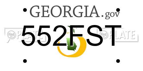 552FST Georgia License Plate