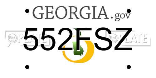 552FSZ Georgia License Plate
