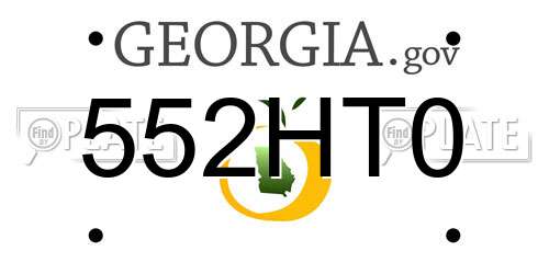 552HT0 Georgia License Plate