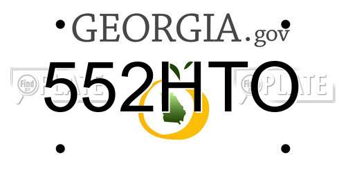 552HTO Georgia License Plate