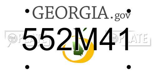 552M41 Georgia License Plate